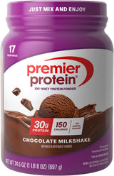 Premier Protein 30g chocolate whey protein powder 1.44 lb container