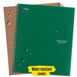 Five Star Spiral Notebook + Study App, 3 Subject, College Ruled Paper, Fights Ink Bleed, Water Resistant Cover, 8-1/2" x 11", 150 Sheets, Green (72067)-UPStoxs