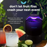 Katchy Indoor Insect Trap - Catcher & Killer for Mosquitos, Gnats, Moths, Fruit Flies - Non-Zapper Traps for Inside Your Home - Catch Insects Indoors with Suction, Bug Light & Sticky Glue (Black)-UPStoxs