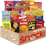 Frito Lay Ultimate Snack Care Package, Variety Assortment of Chips, Cookies, Crackers & More, (Pack of 40)-UPStoxs