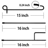 HOOSUN Garden Flag Stand, Premium Garden Flag Pole Holder Metal Powder-Coated Weather-Proof Paint with one Tiger Clip and two Spring Stoppers without flag-UPStoxs