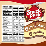 Snack Pack Chocolate and Vanilla Flavored Pudding Cups Family Pack, 12 Count Pudding Cups (1 Pack)-UPStoxs
