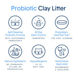 Boxie® Probiotic 40 Day Natural Odor Control Cat Litter, 28lb Clumping Clay Kitty Litter-UPStoxs