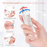 Ear and Nose Hair Trimmer Clipper - 2024 Professional Painless Eyebrow & Facial Hair Trimmer for Men Women, Battery-Operated Trimmer with IPX7 Waterproof, Dual Edge Blades for Easy Cleansing Pink-UPStoxs