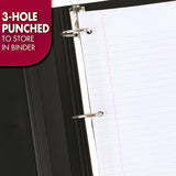 Mead Loose Leaf Paper, Notebook Paper, Wide Ruled Filler Paper, Reinforced, 8 x 10.5, 100 Sheets (15006), White-UPStoxs