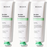 Boka Fluoride Free Toothpaste - Nano Hydroxyapatite, Remineralizing, Sensitive Teeth, Whitening - Dentist Recommended for Adult, Kids Oral Care - Ela Mint Flavor, 4 Fl Oz 3Pk - US Manufactured-UPStoxs