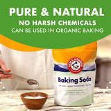 ARM & HAMMER Baking Soda Made in USA, Ideal for Baking, Pure & Natural, 2.7lb Bag-UPStoxs