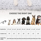 KSIIA Washable Dog Bed Deluxe Plush Dog Crate Beds Fulffy Comfy Kennel Pad Anti-Slip Pet Sleeping Mat for Large, Jumbo, Medium, Small Dogs Breeds, 35" x 23", Gray-UPStoxs