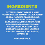 List of ingredients on a blue background with green and white text.