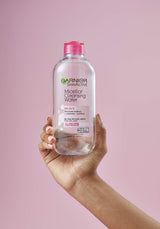 Garnier Micellar Water, Hydrating Facial Cleanser & Makeup Remover, Suitable for Sensitive Skin, Vegan, Cruelty Free, 13.5 Fl Oz (400mL), 1 Count-UPStoxs