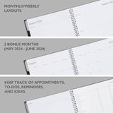Blue Sky 2024-2025 Academic Year Weekly and Monthly Planner, 8.5" x 11", Flexible Cover, Wirebound, Enterprise (150144)-UPStoxs
