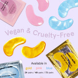 grace & stella Under Eye Mask (Gold, 48 Pairs) Eye Patch, Under Eye Patches for Dark Circles and Puffiness Undereye Bags, Wrinkles - Gel Under Eye Patches - Small Gifts - Vegan Cruelty-Free Self Care-UPStoxs