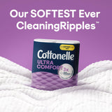 Cottonelle Ultra Comfort Toilet Paper with Cushiony CleaningRipples Texture, 32 Family Mega Rolls (32 Family Mega Rolls = 144 Regular Rolls) (8 Packs of 4), 296 Sheets per Roll, Packaging May Vary-UPStoxs