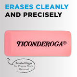 Ticonderoga Wedge Erasers, Pink, 3 Count-UPStoxs