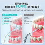 COSLUS Water Dental Flosser Teeth Pick: Portable Cordless Oral Irrigator 300ML Rechargeable Travel Irrigation Cleaner IPX7 Waterproof Electric Waterflosser for Teeth Cleaning F5020E Green-UPStoxs