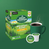 Green Mountain Coffee Roasters Breakfast Blend Single-Serve Keurig K-Cup Pods, Light Roast Coffee, 96 Count (4 Packs of 24)-UPStoxs