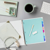 Avery Durable Plastic 8-Tab Write & Erase Big Tab Dividers for 3 Ring Binders, Pastel Brights (16271)-UPStoxs