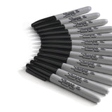 Sharpie Permanent Markers, Fine Point, Black, 12 Count, Proudly Permanent Ink, Intensely Brilliant Colors-UPStoxs