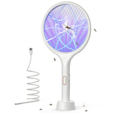 YISSVIC Electric Fly Swatter 4000V Bug Zapper Racket Dual Modes Mosquito Killer with Purple Mosquito Light Rechargeable for Indoor Home Office Backyard Patio Camping-UPStoxs