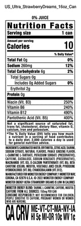 Monster Energy Ultra Strawberry Dreams, Sugar Free Energy Drink, 16 Ounce (Pack of 15)-UPStoxs