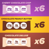 Pure Protein Bars Chocolate Variety Pack (18 ct)-UPStoxs