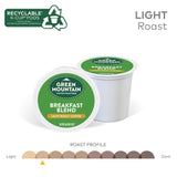 Green Mountain Coffee Roasters Breakfast Blend Single-Serve Keurig K-Cup Pods, Light Roast Coffee, 96 Count (4 Packs of 24)-UPStoxs