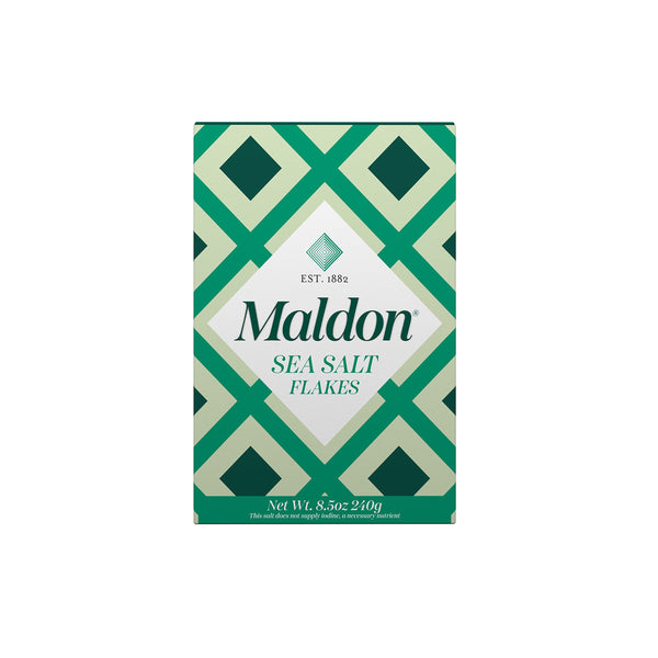 Maldon Salt, Sea Salt Flakes, 8.5 oz (240 g), Kosher, Natural, Handcrafted, Gourmet, Pyramid Crystals (Packaging May vary)-UPStoxs