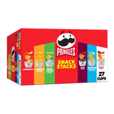 Pringles Potato Crisps Chips, Snack Stacks, Lunch Snacks, Office and Kids Snacks, Variety Pack (27 Cups)-UPStoxs