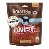 SmartBones Smart Twist Sticks With Peanut Butter 50 Count, Rawhide-Free Chews For Dogs, SBTT-02943, 50-count-UPStoxs