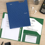 Five Star 2 Pocket Folder, Stay-Put Folder, Plastic Colored Folders with Pockets & Prong Fasteners, For Home, School Supplies & Home Office, 11” x 8-1/2”, Blue (72115)-UPStoxs