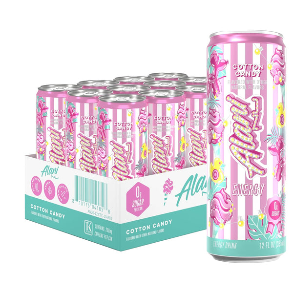 Alani Nu Cotton Candy sugar free energy drink can