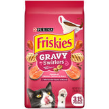 Purina Friskies Dry Cat Food, Gravy Swirlers - 3.15 lb. Bag-UPStoxs