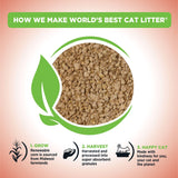 WORLD'S BEST CAT LITTER Multiple Cat Unscented, 32-Pounds - Natural Ingredients, Quick Clumping, Flushable, 99% Dust Free & Made in USA - Long-Lasting Odor Control & Easy Scooping-UPStoxs