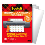 Scotch Thermal Laminating Pouches, For Use With Thermal Laminators, 8.9 x 11.4 Inches, Letter Size Sheets, 100 Count (Pack of 1)-UPStoxs