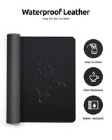 YSAGi Leather Desk Pad Protector, Office Desk Mat, Large Mouse Pad, Non-Slip PU Leather Desk Blotter, Laptop Desk Pad, Waterproof Desk Writing Pad for Office and Home (Black, 23.6" x 13.8")-UPStoxs