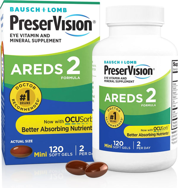 PreserVision AREDS 2 Eye Vitamins with lutein and zeaxanthin, 120-softgel pack