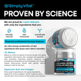 SimplyVital Face Moisturizer Collagen Cream - Anti Aging Neck and Décolleté - Made in USA Day & Night Face Cream - Moisturizing, Lifting & Recovery – 1.7oz-UPStoxs