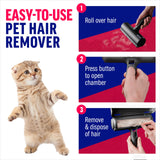 Chom Chom Roller Pet Hair Remover and Reusable Lint Roller - Black ChomChom Cat and Dog Hair Remover for Furniture, Couch, Carpet, Clothing and Bedding - Portable, Multi-Surface Fur Removal Tool-UPStoxs