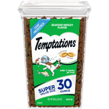 TEMPTATIONS Classic Crunchy and Soft Cat Treats, SEAFOOD MEDLEY, Multiple Sizes-UPStoxs