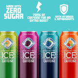 Sparkling Ice +Caffeine Variety Pack, Flavored Sparkling Water, Zero Sugar, with Vitamins and Antioxidants, 16 fl oz, 12 count (Citrus Twist, Black Raspberry, Blue Raspberry, Strawberry Citrus)-UPStoxs