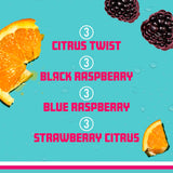Sparkling Ice +Caffeine Variety Pack, Flavored Sparkling Water, Zero Sugar, with Vitamins and Antioxidants, 16 fl oz, 12 count (Citrus Twist, Black Raspberry, Blue Raspberry, Strawberry Citrus)-UPStoxs