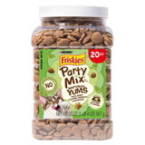 Purina Friskies Made in USA Facilities, Natural Cat Treats, Party Mix Natural Yums Catnip Flavor - 20 oz. Canister-UPStoxs
