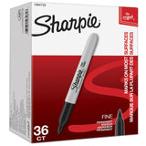 Sharpie Permanent Markers Bulk Set, Fine Tip Markers Set, Markers For Plastic, Metal, Wood, And More, Black, 36 Count-UPStoxs