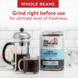San Francisco Bay Whole Bean Coffee - DECAF Gourmet Blend (2lb Bag), Medium Roast, Swiss Water Processed-UPStoxs