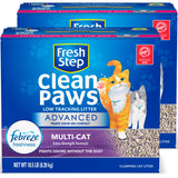 Fresh Step Clumping Cat Litter, Advanced, Clean Paws Multi-Cat, Extra Large, 37 Pounds total (2 Pack of 18.5lb Boxes)-UPStoxs