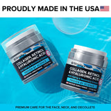SimplyVital Face Moisturizer Collagen Cream - Anti Aging Neck and Décolleté - Made in USA Day & Night Face Cream - Moisturizing, Lifting & Recovery – 1.7oz-UPStoxs