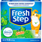 Fresh Step Clumping Cat Litter with Febreze Gain Scent, Activated Charcoal for Odor Control, 14 Pounds-UPStoxs
