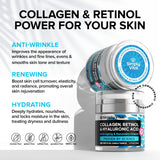 SimplyVital Face Moisturizer Collagen Cream - Anti Aging Neck and Décolleté - Made in USA Day & Night Face Cream - Moisturizing, Lifting & Recovery – 1.7oz-UPStoxs