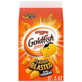 Goldfish Flavor Blasted Xtra Cheddar Cheese Crackers, 27.3 oz Carton-UPStoxs