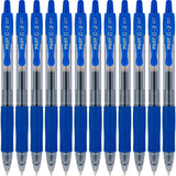 PILOT G2 Premium Refillable & Retractable Rolling Ball Gel Pens, Fine Point, Blue Ink, 12 Count (31021)-UPStoxs